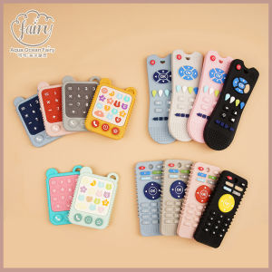 Remote Control Teethers for Babies Silicone Dummy Nipples Anxiety-Relieving Hand-Operated Food Grade Toy for Infants and Children