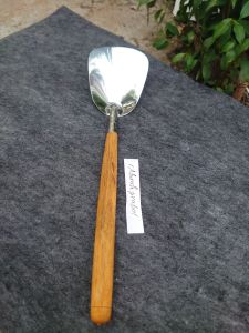TERMURAH 3PCS SUDIP STENLIS BESAR GAGANG KAYU EROK STENLIS SPATULA BAHAN ANTI KARATAN /SODET/SUDIP/erokan