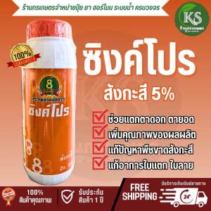 (ร้านกรเกษตร) ซิงค์โปร สังกะสี 5% ปุ๋ยน้ำ ฮอร์โมน ตราเพชรแปดดาว