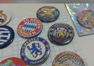 Football Badge Barcelona Real Madrid Manchester City Manchester United Bayern Munich Champions League Commemorative Badge Backpack Pendant Gift Decoration