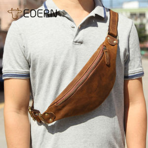 Túi đeo thắt lưng da bò thật edern cho cổ điển cho nam giản dị ngựa điên Túi đeo hông bằng da Túi đeo hông nam giới Túi Đeo Chéo Túi Đeo Túi đựng điện thoại