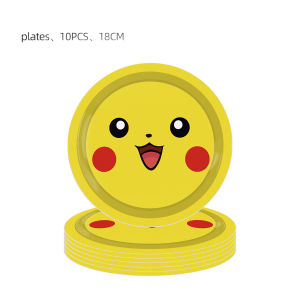 Pokemon Party Decorations Girl Boy Disposable Tableware Tablecloth Candy Bag Plate Paper Cup Christmas Party Favor Supplies Kit