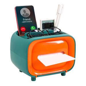 กล่องทิชชู่ Tissue box กล่องใส่กระดาษทิชชู่ ที่ใส่ทิชชู่ ใส่ทิชชู่ม้วน และทิชชู่แผ่นได้ พร้อมที่วางของ กล่องกระดาษทิชชู่ ที่แขวน