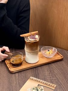 Creative Bamboo Node Irregular Glass Cup Milk Tea Latte Coffee Ins Juice Cup round Shape Transparent Glass Beverage Cup