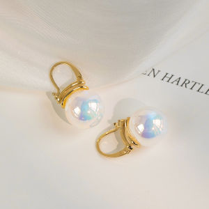 Elegant Pearl Earrings Womens Fashionable Versatile Stylish Design Alloy Silver Gold Plated Jewelry Onekiss Brand New Arrival