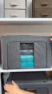 [Hàng VN xuất Thụy Điển- Gói tiết kiệm] Combo 2 thùng vải canvas giúp lưu trữ đồ tiện gọn theo phong cách Bắc Âu size max (Storage Box)