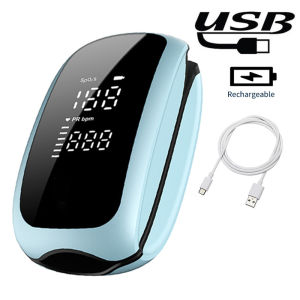 Medcial Portable Fingertip Pulse Oximeter Monitor Blood Oxygen Saturation Meter Pulse Oximeter Home Oximeter USB Rechargeale