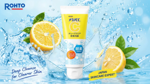 ROHTO Melano CC Deep Clear Enzyme Face Wash 130g | Japan Imported Vitamin C Facial Cleanser | Deep Pore Cleansing Foam