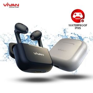 TWS Earbuds Bluetooth Vivan ENC Original Bergaransi Life 110