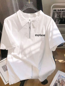 Áo Thun Polo Nam Cotton Nguyên Chất Mùa Hè 2025 Dáng Rộng Thoải Mái Cổ Polo Có Khóa Kéo Thời Trang Thể Thao Trẻ Trung