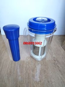 Cối xay sinh tố tặng lưới và thanh nhồi máy xay magic one krobell màu xanh