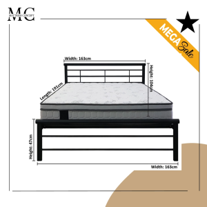 🔥 【SALE ONLY QUEEN SIZE 】10 inch Individual Pocketed Spring Mattress FREE Metal Bedframe Bed 1