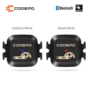 COOSPO BK467 Bike Speed Cadence Sensor Bluetooth ANT+ RPM Sensor for Cycling IP67 Waterproof 300H Battery Compatible with Garmin Wahoo Zwift Strava TrainerRoad for Road MTB