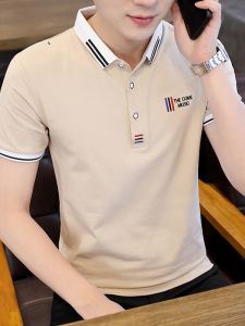 ROMON | Áo thun polo tay ngắn mùa hè bằng cotton nguyên chất mỏng thoáng khí thời trang nam áo thun thường ngày thoải mái thoáng khí