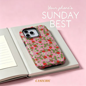 Potdemiel | Pink Star Grid For 2 in 1 Flower Case For iPhone 17 16 15 14 13 Pro Max Luxury Phone Cover CaseChic