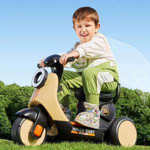 Childrens Electric Motorcycle Baby Tricycle with Music Lighting Childrens Car