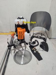 Paket(3in1) Mesin Potong Rumput 2Tak 328+Tudung Padi+Cultivator Penggembur Tanah