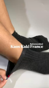 Paket Kaos Kaki Pendek Semata Kaki Motif Garis France Pria Wanita Dewasa Bahan Katun