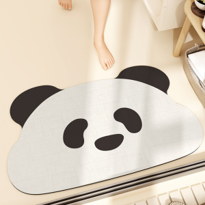 VIKAMA Cartoon-shaped Exotic Bathroom Floor Mat Bathroom Water Absorbing Anti-slip Door Mat Childrens Carpet Home Decoration