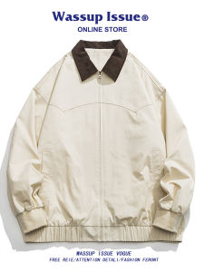 Japanese Outdoor Turn-down Collar Jacket for Men Spring Autumn Loose Style