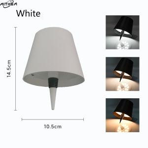 AITHEA Wireless Table Lamp LED Wine Bottle Base Rechargeable Vases Light Touch Switch Bar Dining Lamp