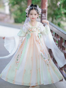 Elegant Traditional Chinese Hanfu Dress for Girls Fairy Tale Style Spring Autumn Childrens Clothing Ancient Chinese Costume