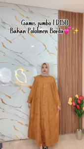 Gamis Jumbo Wanita Ld 150 Cm Model Full Bordir Koleksi Terbaru Fit To 6XL - Bahan Full Bordir, Adem dan Nyaman Dipakai (BUSUI Friendly)
