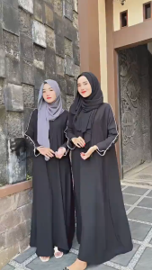 Mecca Daily Abaya Dress Gamis Batwing Oversize Bahan Cringkle Airflow Premium