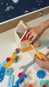 Kids Toys I Wooden Tool Box Set I 32 pieces I Educational Toy I Kids Tool Basket I SG Ready Stock