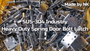Sus 304 heavy duty industrial gate bolt lock latch with spring