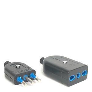 Italian standard 10A 16A small Italian power plug male socket female socket 3 round pin Converter Adaptor detachable Italy plug