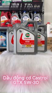 [ Hàng Chính Hãng ] Dầu động cơ Castrol GTX 5W30 - Dùng cho động cơ x.ăng và dầu (4 Lít)