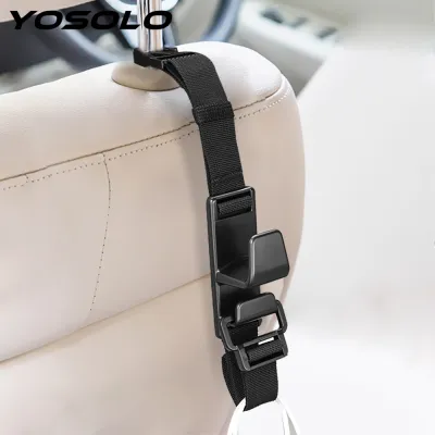 YOSOLO Đa Năng Móc Sau Ghế Ô Tô 1 Có Thể Điều Chỉnh Tự Động Dây Kẹp Túi Đựng Hàng Tạp Hóa Móc Treo Giá Đỡ Cho Tựa Đầu