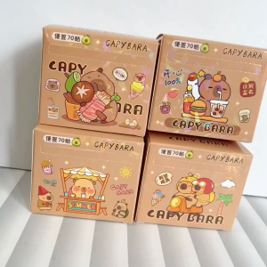 (READY STOCK)Nota Lekit Capybara Stitch Comel Sticker Memo Pad Pullout Sticky Note Cute Student Stationery 卡皮巴拉史迪奇抽拉式便利贴