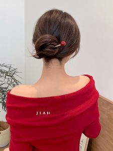 เครื่องประดับผมแบบเกาหลีสไตล์มินิมอล ดอกไม้โลหะทรงกลม หมุดผมสไตล์เกาหลีแบบทันสมัย เครื่องประดับผมแบบติดผมสำหรับผู้หญิง