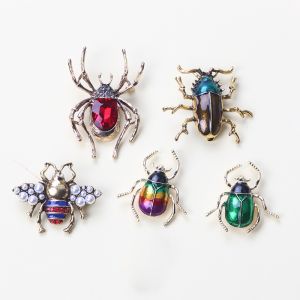 Broche Retro Animal De Abeja Mariquita De Insectos Pin Fiesta Accesorios De Moda Joyería