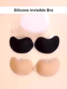 Reusable Silicone nipple bra inserts Pads invisible Push Up Enhancer Breast Strapless Bra Pad