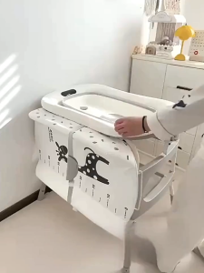 อ่างอาบน้ำ อ่างอาบน้ำเด็ก3 in 1 โต๊ะเปลี่ยนผ้าอ้อม มีที่วัดอุณหภูมิน้ำ โต๊ะอาบน้ำ อ่างอาบน้ำเด็ก