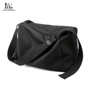 LouisWill Men Bags Large Capacity Shoulder Bag Waterproof Crossbody Bag Messenger Bag Postman Casual Bag Tooling Bag for Sport Street Travel Outdoor