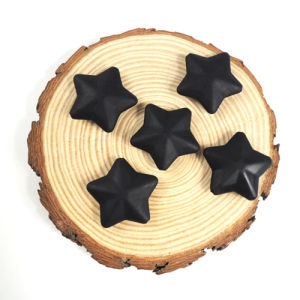 Colorful Silicone Star Beads 40mm DIY Handmade Teeth Grinding Toys Baby Accessories Non Toxic Boilable Infant Teething Toy Parts
