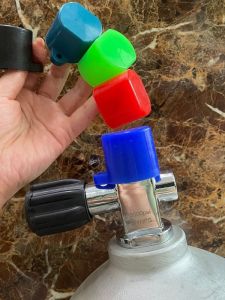Aluminum Alloy Rubber Dive Bottle Valve Protection Cover Dustproof Multi-color Durable Breathing Tube/Respirator Accessory