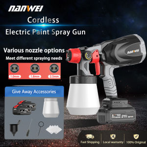 Nanwei Cordless Electric Paint Spray Gun Paint Sprayer Lithium Paint Sprayer Portable High Pressure Multifunctional Sterilization Disinfection Sprayer