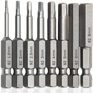 1pcs 50mm Hex Screwdriver Bits 1/4 Inch Hex Shank Magnetic Screw Drivers Set Hexagon Head Allen Wrench Drill Bits Set H1.5-H8