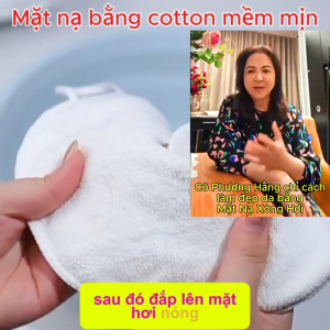 Mặt nạ xông hơi bằng cotton mềm mịn chờm nóng lạnh ủ ấm chăm sóc da mặt trị mụn- Hoang My food and beauty