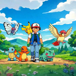Bandai | Oil Painting By Numbers Cartoon Pokémon Characters Home Decor Canvas Art Wall Decor for Living Room Handmade Gift Unframed