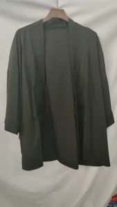 Đen Samurai Cosplay Kimono Phong Cách Nhật Bản Haori Truyền Thống Haori Áo Sơ Mi Nam Nữ Bông Tai Kẹp Thời Trang Cardigan Yukata