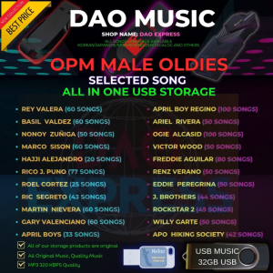 OPM Male Collection | USB Flash Drive Music | USB with Songs | MP3 High Quality | OTG Adapter OptionAL