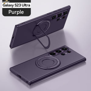 KISSCASE Magsafe Bracket Case For Samsung S24Ultra With Mobile Metal Invisible Bracket Phone Holder Hide Stand Hard Cover For Wireless Case For Galaxy S24 S23 Ultra S23+ S23Plus S23 Back Cover