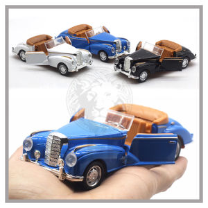 LEO 1:36 Benz Convertible Classic Car Sound & light effect 2 doors can be opened diecast Alloy car model toys for boys toys for kids car for kids cars toys cheap prices