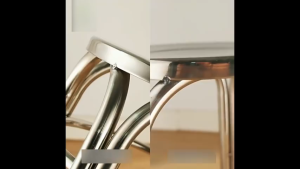 Kursi Besi Bangku Stainless Steel Kotak Bulat Polos Ukir Bunga Anti Karat